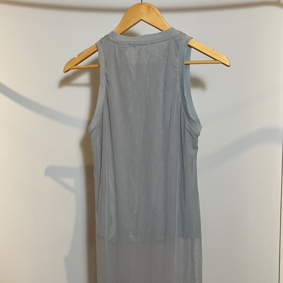 Zara Long Sheer Side Slit Tank Top - Picture 7 of 8
